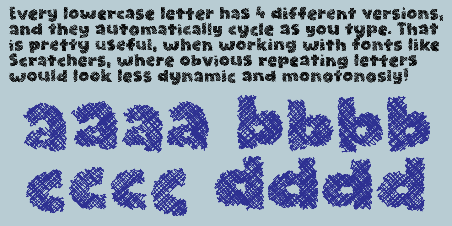 Example font Scratchers #8